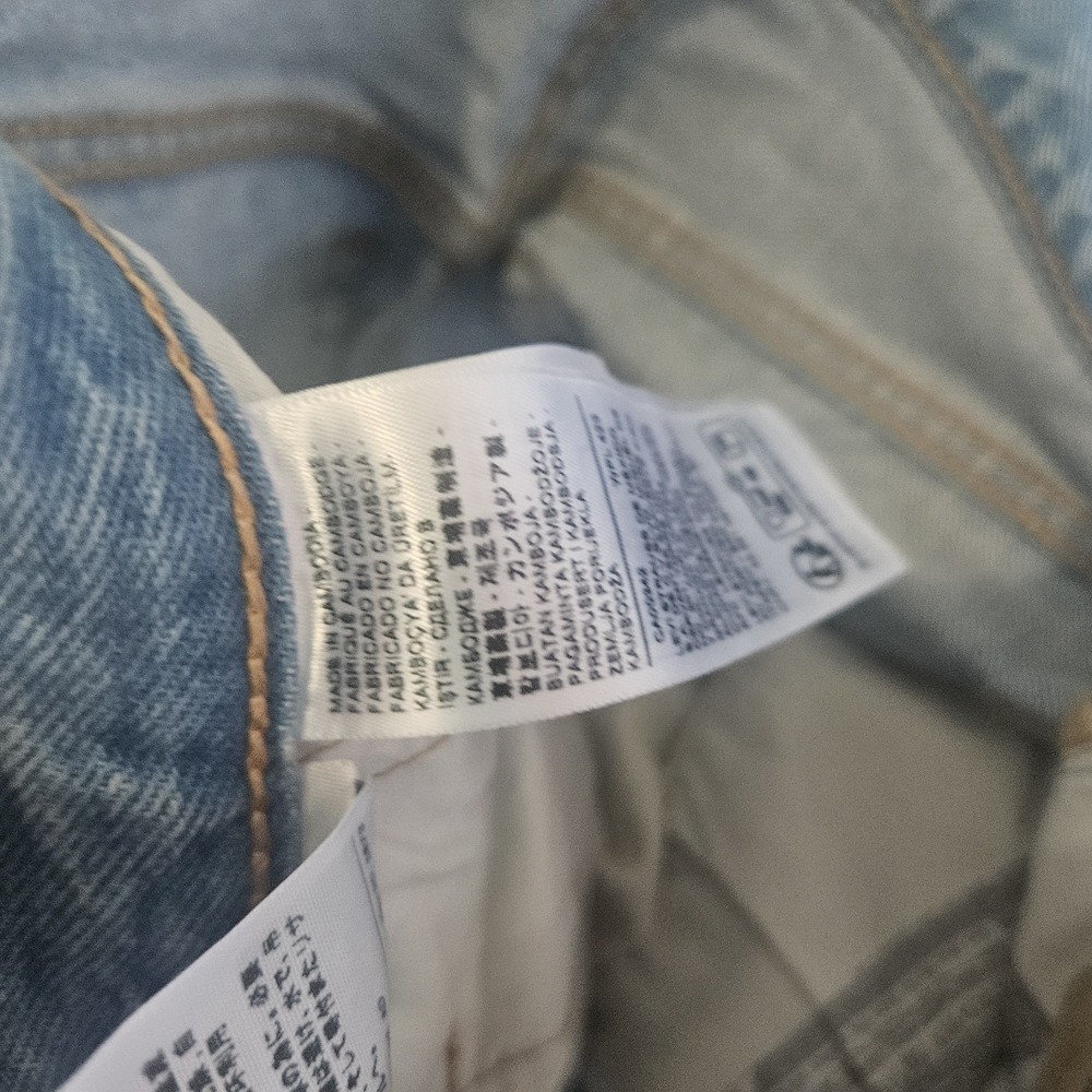 Levi's 501 Premium Original Chaps Jeans Womens 25x30 Button Fly High Rise - Picture 13 of 16
